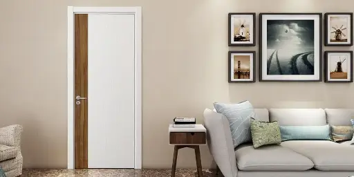 [OBD21-003] Bespoke Room Door in White and Wood OBD21-003