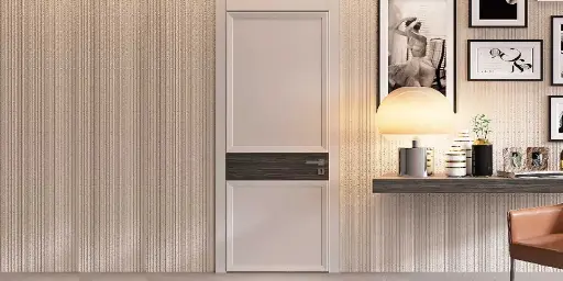 [YDJ007D] White Lacquer Wooden Flat Door YDJ007D