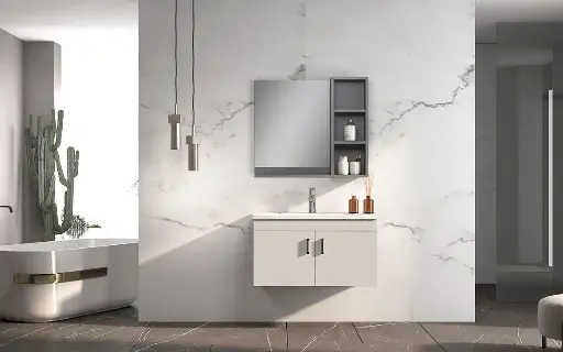 [BLWY23007] مغسلة حمام باللون البيج مع حوض BLWY23007