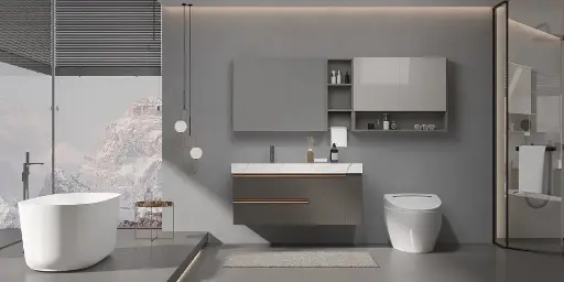 [BLWY23002] Scale Pattern Brown Bathroom Vanity BLWY23002