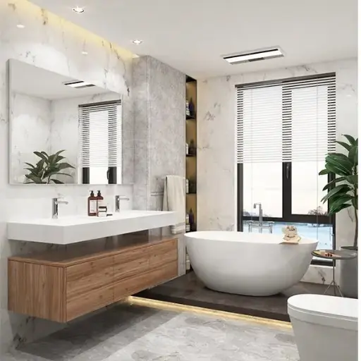 [OBV22-PH] Contemporary Wall Hung Vanity Unit with Double Sink OBV22-PH