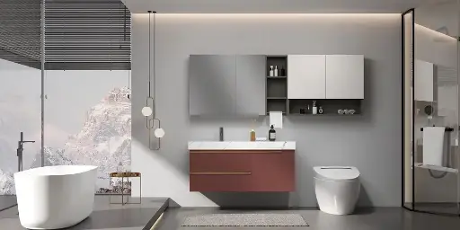 [BLWY23001] مغسلة حمام بالأحمر والأبيض BLWY23001
